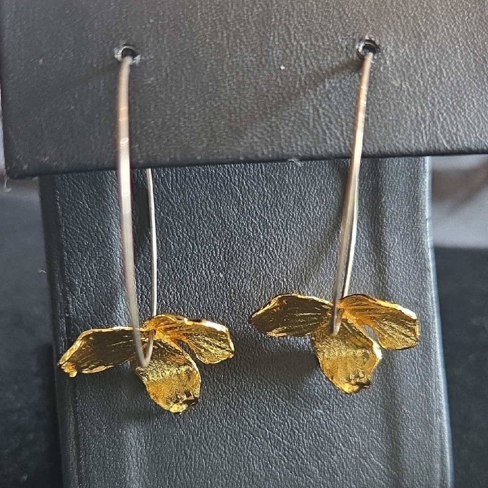 Silver Hoop Earrings - Picture 4 of 7